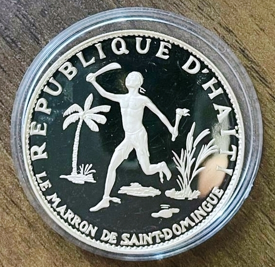 Гаити. 100 гурдов. 1967. Золото. Пруф. 10-я годовщина революции- восстание в Санто-Доминго.    ПРОДАНА