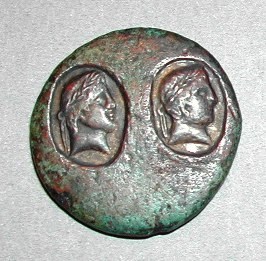 Тира. Монеты царей Фракии с фракийскими и тирскими надчеканками. I в. н.э.