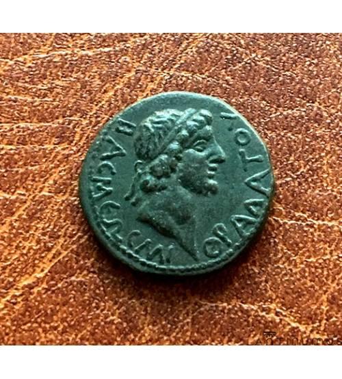 Боспорское царство. Митридат III. Редкий ассарий с изображениями царя и его матери царицы Гепепирии.   ПРОДАНА