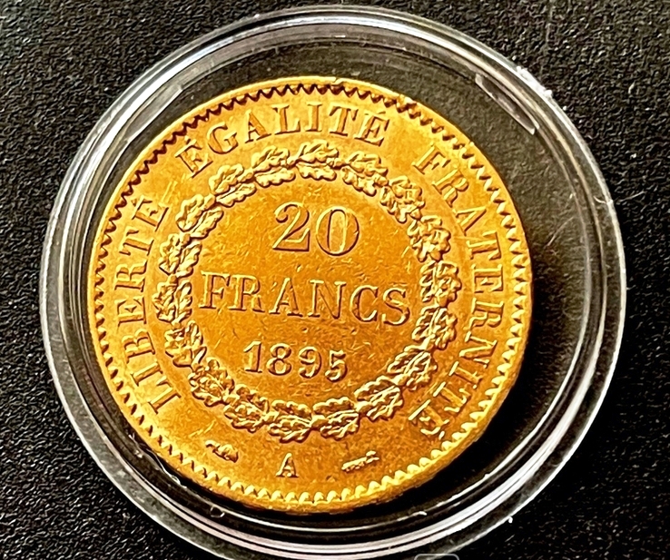 Франция. 20 франков. 1895 г. Золото
