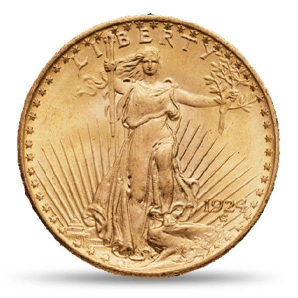 США. 20 долларов Сент-Годенса. 1907 – 1933 гг. Золото.