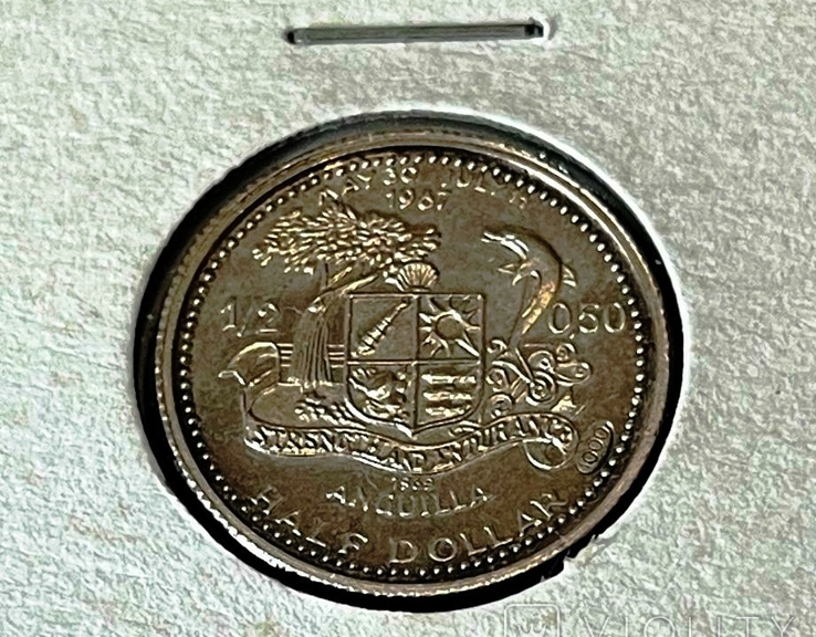 Ангилья. 1/2 доллара 1969 г. Серебро