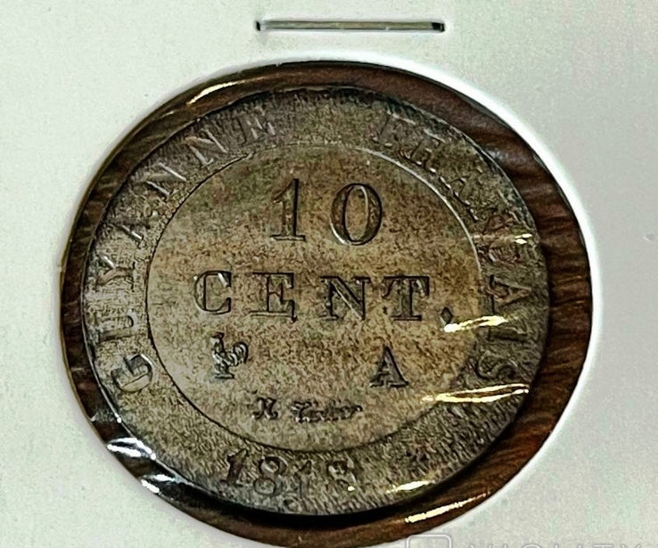 Гвиана Французская. 10 сантимов. 1818 г. Серебро