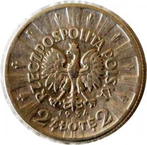Польша. 2 злотых 1934 год. Юзеф Пилсудский.   ПРОДАНА
