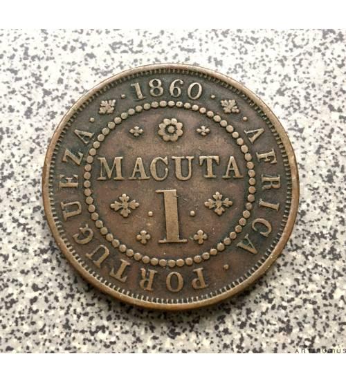 Ангола. 1 макута 1860 г.