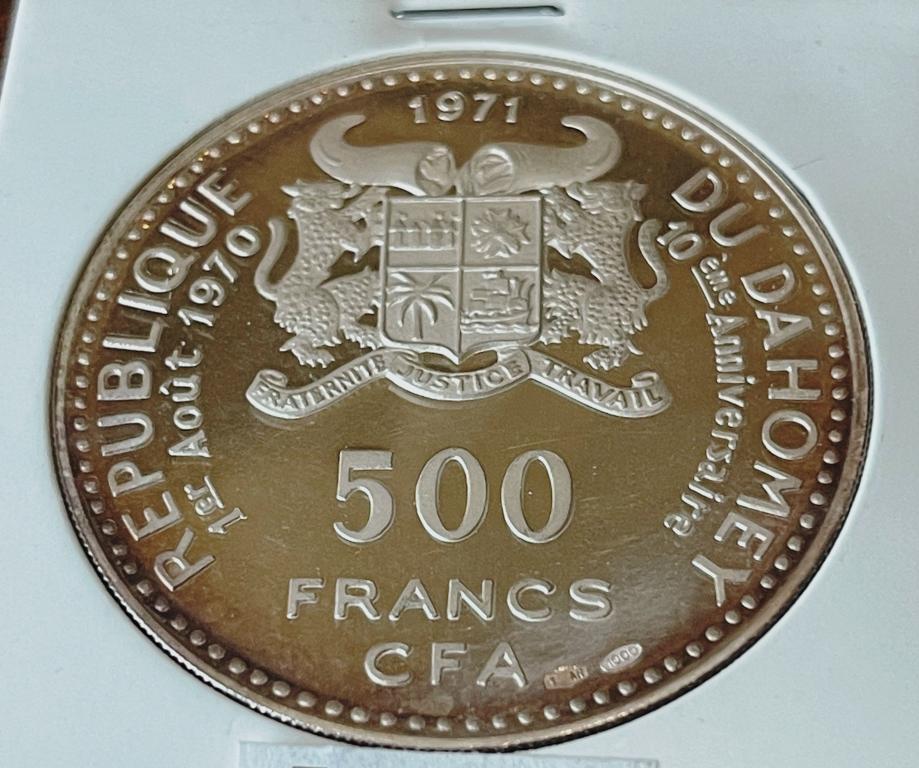 Дагомея. 500 франков 1971 г.