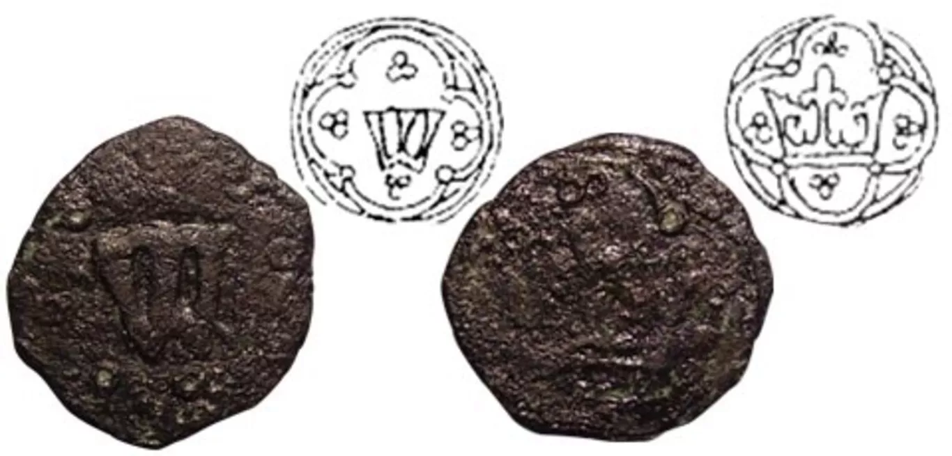 Галицкая Русь. Денарий Владислава Опольского. XIV в.    Чекан Львова. ПРОДАНА