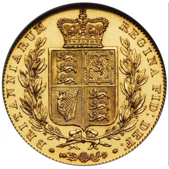 Великобритания. Виктория. 1 фунт (соверен). 1838 – 1874 гг