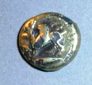 Кизик. Подражания статерам и их фракциям. VI – V вв. до н.э. Медь, плакированная золотом.