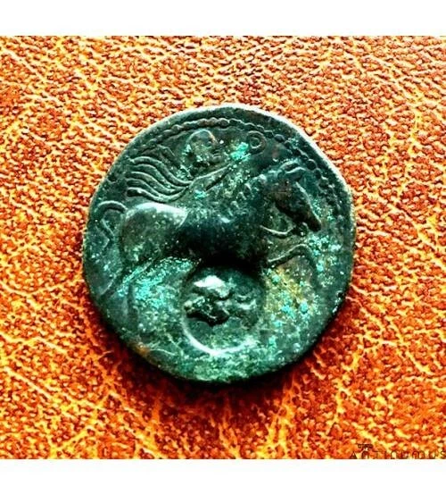 Боспорское царство. Рескупорид III. Денарий с надчеканкой. 211-229 гг.
