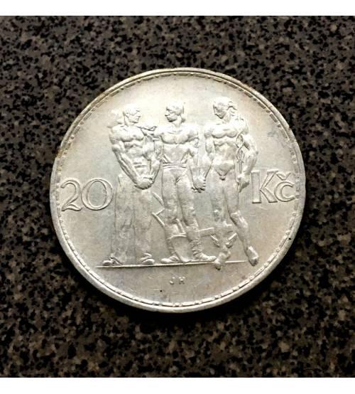 Чехословакия. 20 крон 1934 г.