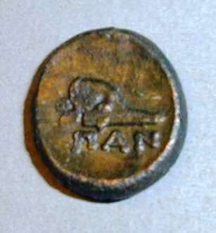 Пантикапей. Лепта. Медь. 393–389 гг. до н.э.