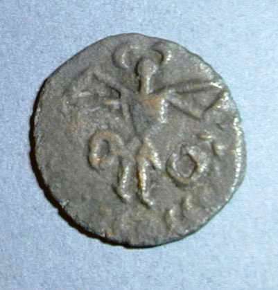 Монета готов. Таманский денарий. Серебро. II – IV вв. н.э.