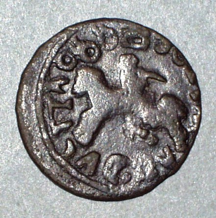 Украина. Подделка литовского солида. Медь. XVII в.