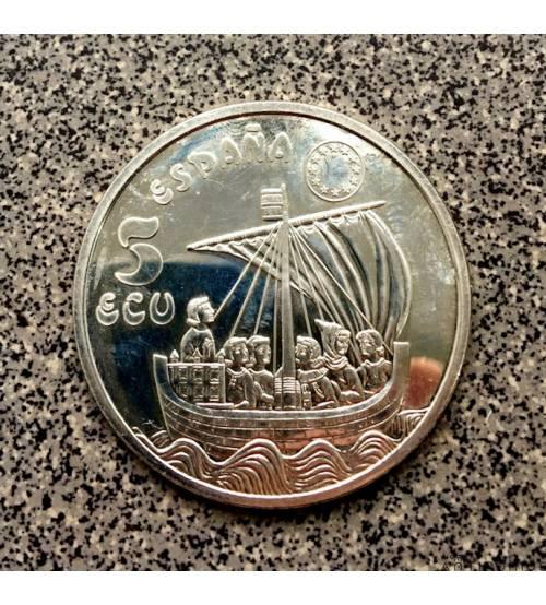 Испания. 5 экю 1996 г.