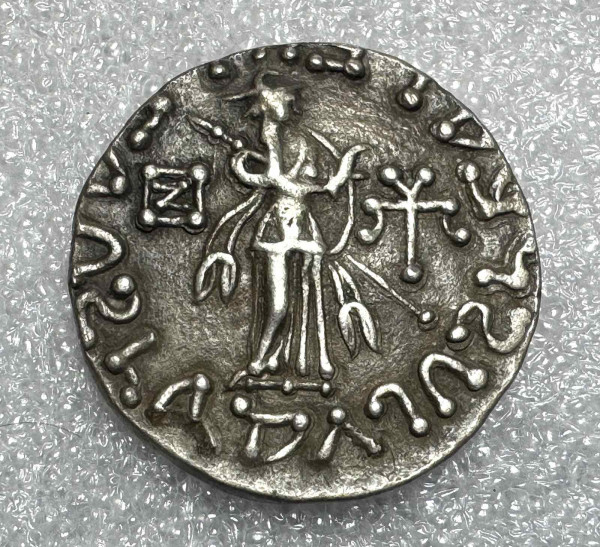 Индо-Скифское царство. Азес II. Тетрадрахма. I в. до н.э. Серебро