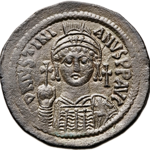 Византия. Юстиниан I. Фоллис. 538 – 553 гг. Медь 