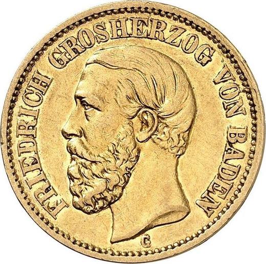 Баден. 20 марок 1872 г. Золото