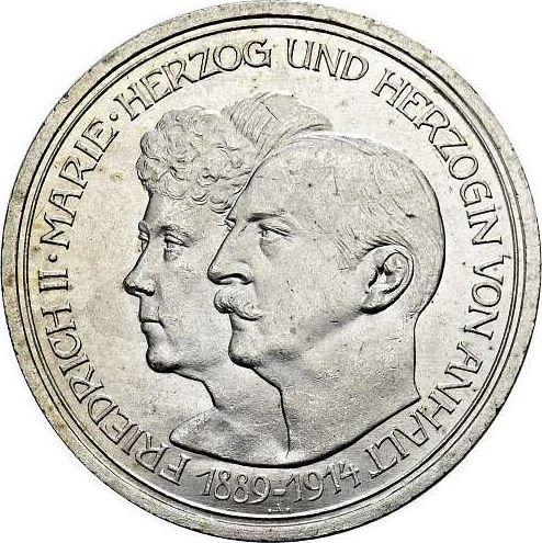 Анхальт. 5 марок 1914 г. Серебряная свадьба 