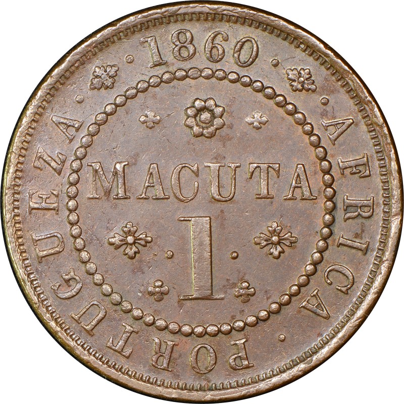 Ангола. 1 макута 1860 г. Медь