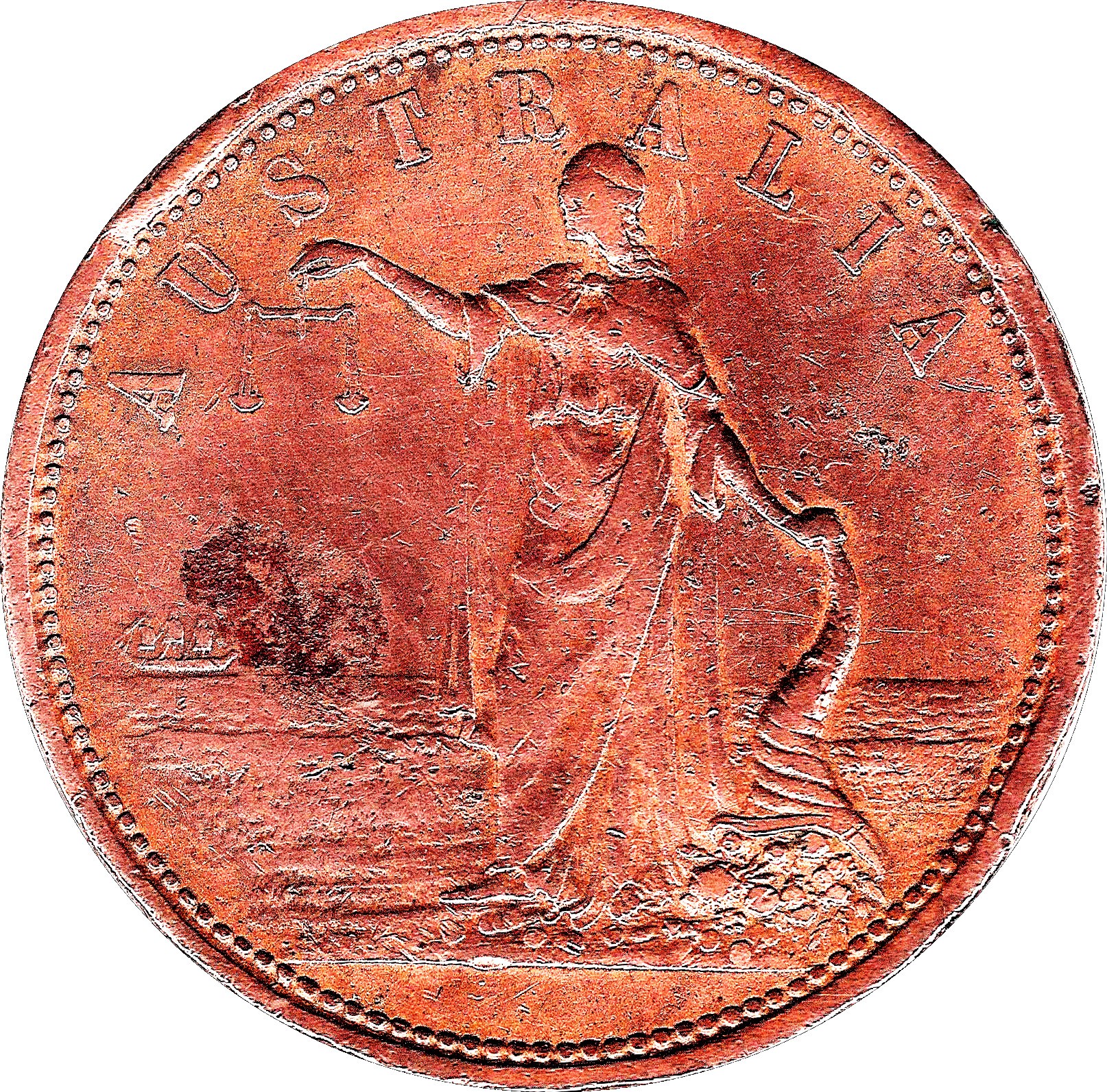 Квинсленд. Ипсвич. 1 пенни. 1862 г. Медь.