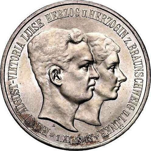Брауншвейг. 5 марок 1915 г. Серебро