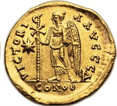 Византия. Анастасий I. Солид. 491-518 гг. Золото