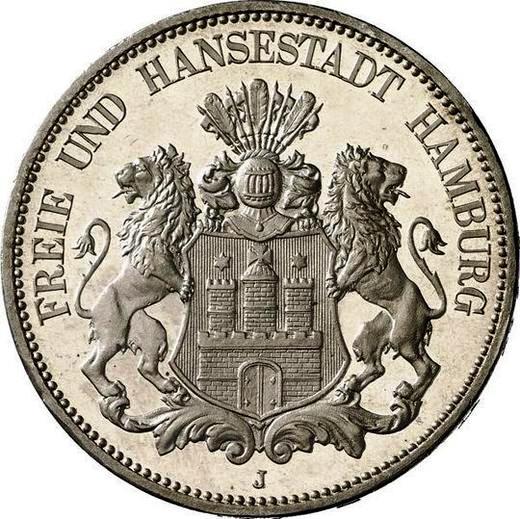 Гамбург. 5 марок 1875 г. Серебро