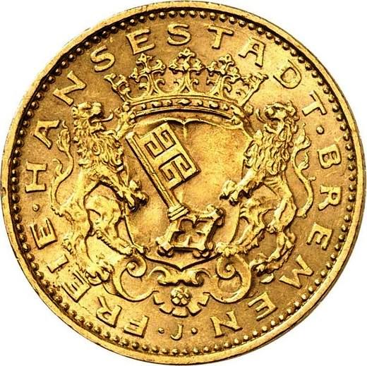 Бремен. 20 марок 1906 г. Золото
