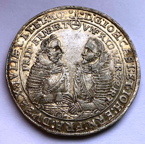 Кобург. Талер 1615 г. Серебро